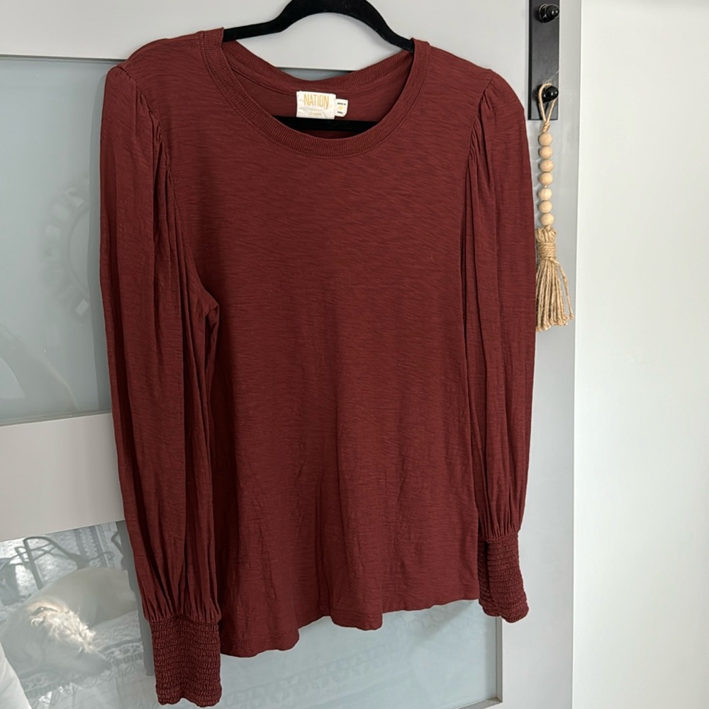 Nation LTD puff sleeve top